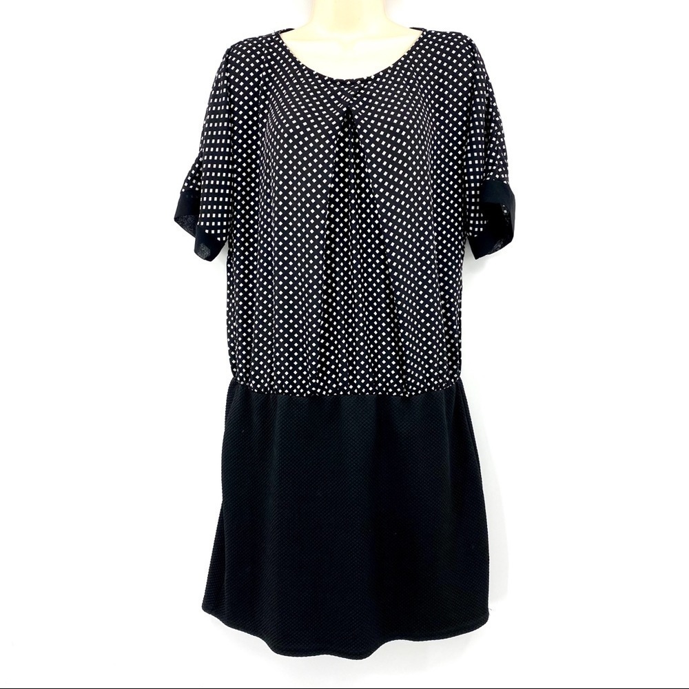 Promod polka dot drop waist dress sz US 10